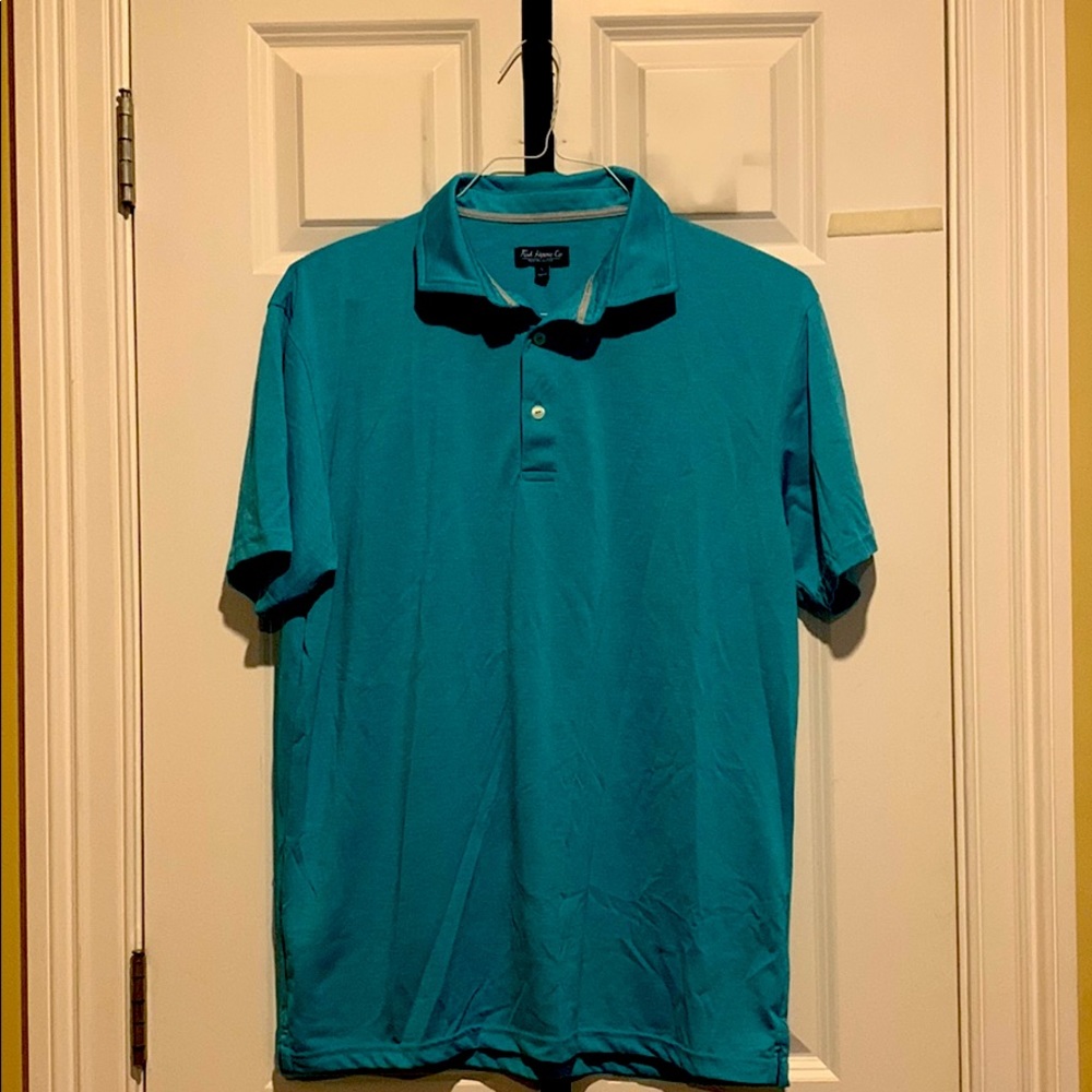 Fish Hippie Large Green Short Sleeve Polo